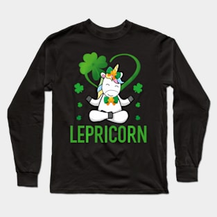 s s HapSt Patricks Day Unicorn Lepricorn C Long Sleeve T-Shirt